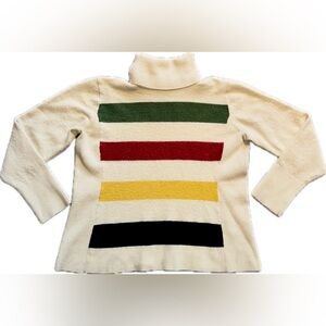 Pendleton Glacier Park Turtleneck Sweater with Bold Stripes